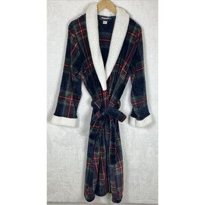Liz Claiborne Women's Bath Robe Red Green Blue Plaid Size XXL